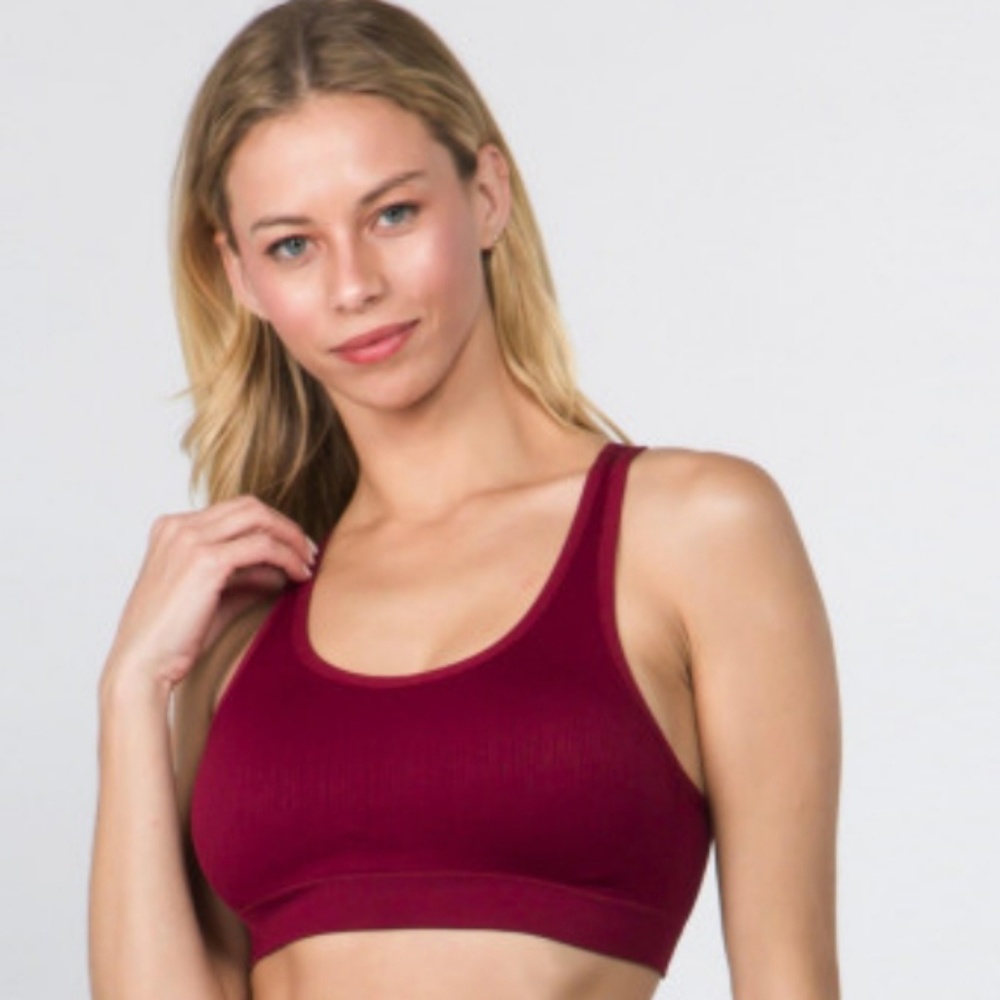 ☀️☀️Wine Red Sports Bra - Picture 4 of 4